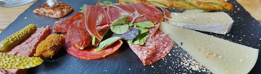 Catalan Gastronomy Represented witth "Embutidos y Quesos"