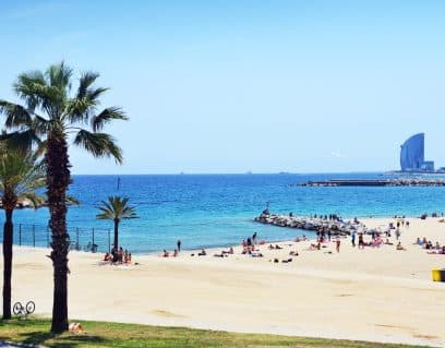 Barcelona beach summer